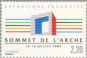 Stamp, Summit of industrialized countries: Arche de La Defense - Pa, France,  , Special Occasions