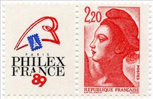 Se-tenant, Liberty (PhilexFrance), France,  