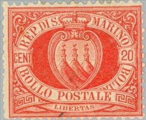 Stamp, Definitive 1877 1890, San Marino,  , Coats of Arms