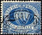 Stamp, Definitive 1892 overprinted, San Marino,  