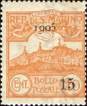 Definitive new value and year overprint