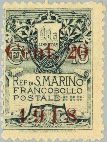 Definitive new value and year overprint