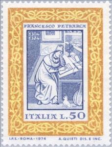 Stamp, Francesco Petrarch, Italy,  , Famous People, Commemoration, Miniatures, Literary People (Poets and Writers)