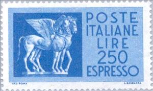 Stamp, Etruscan Winged Horses, Italy,  , Mammals, Horses, Animals (Fauna)