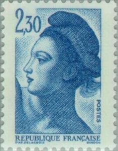 Stamp, Liberty, France,  