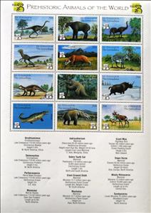 Mini Sheet, Complete Sheet, Saint Vincent and The Grenadines,  , Prehistorical Animals