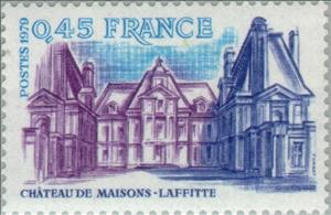Stamp, Castle of Maison-Laffitte, France,  , Tourism, Castles, Buildings