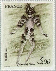 Stamp, Roger Chapelain-Midy. Fire Dancer - The Magic Flute, France,  , Paintings, Dance, Art