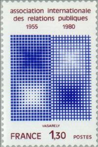 Stamp, International Association of Public Relations, France,  , Anniversaries and Jubilees