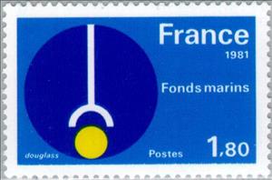 Stamp, Seabed, France,  , Industry