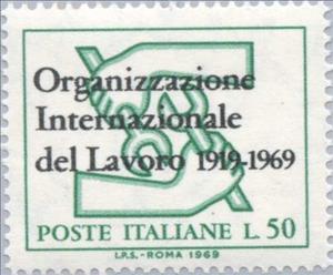Stamp, International Labour Organization, Italy,  , Anniversaries and Jubilees