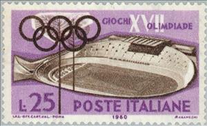 Stamp, Cycle track, Italy,  , Special Occasions, Sport, Stadiums, Olympic Games