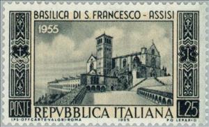 Stamp, Basilica and Convent of St. Francis of Assisi, Italy,  , UNESCO World Heritage Sites, Churches - Cathedrals - Basilicas - Chapels, Anniversaries and Jubilees