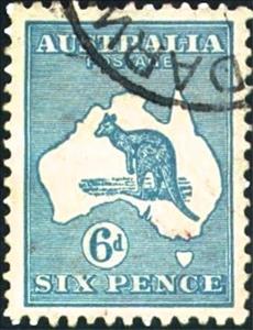 Stamp, Kangaroo and map, Australia,  , Maps, Kangaroos, Animals (Fauna)