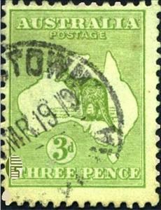 Stamp, Kangaroo and map, Australia,  , Maps, Kangaroos, Animals (Fauna)
