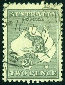 Stamp, Kangaroo and map, Australia,  , Maps, Kangaroos