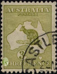 Stamp, Kangaroo and map, Australia,  , Maps, Kangaroos, Animals (Fauna)