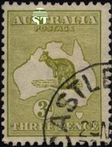 Stamp, Kangaroo and map, Australia,  , Maps, Kangaroos, Animals (Fauna)