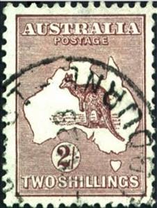 Stamp, Kangaroo and map, Australia,  , Maps, Kangaroos