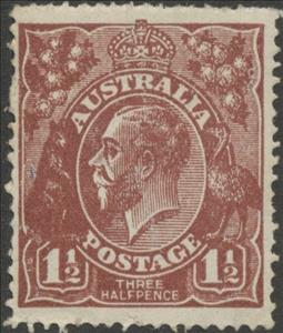 Stamp, King George V, Australia,  , Heads of State, Kings