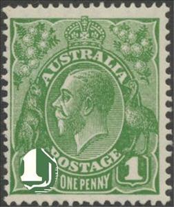 Stamp, King George V, Australia,  
