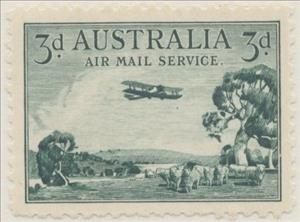 Stamp, De Haviland biplane, Australia,  , Sheep, Aviation, Aircrafts