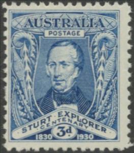 Stamp, Exploration of Murray River by Captain Sturt, Australia,  