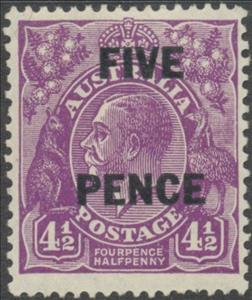 Stamp, King George V, Australia,  