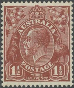 Stamp, King George V, Australia,  