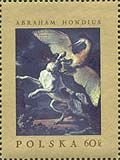 Dog fighting Heron, by Abraham Hondius