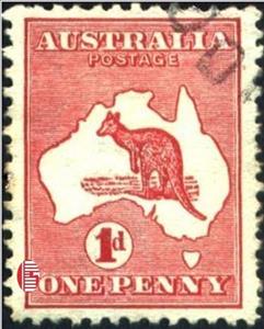 Stamp, Kangaroo and map, Australia,  , Maps, Kangaroos, Animals (Fauna)