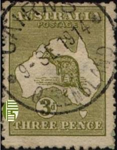 Stamp, Kangaroo and map, Australia,  , Maps, Kangaroos