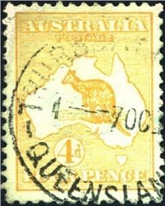 Stamp, Kangaroo and map, Australia,  , Maps, Kangaroos, Animals (Fauna)
