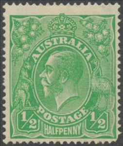 Stamp, King George V, Australia,  