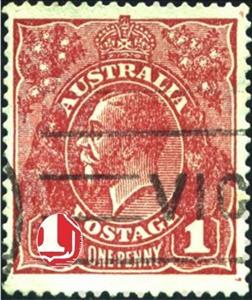Stamp, King George V, Australia,  , Kings
