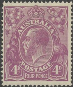 Stamp, King George V, Australia,  