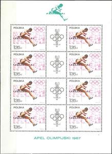 Mini Sheet, Hurdling, Poland,  , Olympic Games
