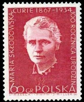 Stamp, Marie Curie, Poland,  