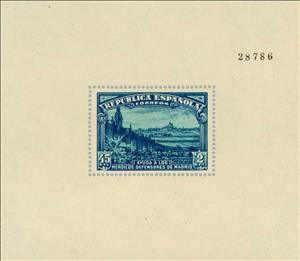 Souvenir Sheet, Defense of Madrid, Spain,  , Special Occasions, Townscapes / City Views