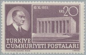 Stamp, Ataturk mausoleum, Turkey,  