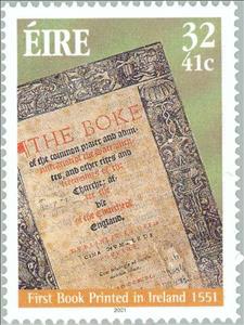 Stamp, First Book Printed in Ireland 1551, Ireland,  , Books, Libraries