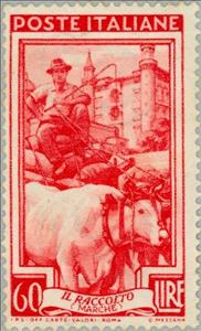 Stamp, Marche - the harvest, Italy,  , Professions
