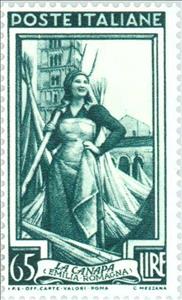Stamp, Emilia Romagna - Hemp, Italy,  , Professions