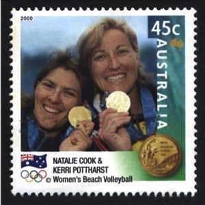 Stamp, Beach Volleyball, offset, Australia,  , Olympic Games, Volleyball, Beachvolleyball, Athletes