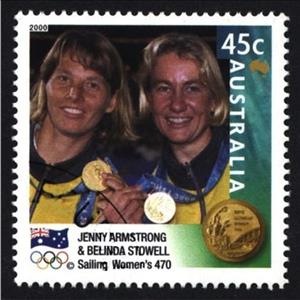 Stamp, Womens 470 Dinghy, offset, Australia,  , Sailing, Olympic Games, Athletes