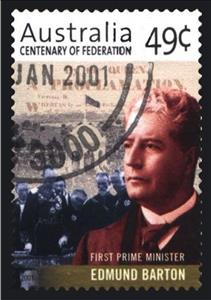 Stamp, Edmund Barton, from m/s, Australia,  , Politicians