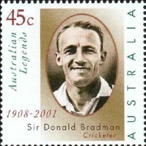 Stamp, Don Bradman Portrait, Australia,  