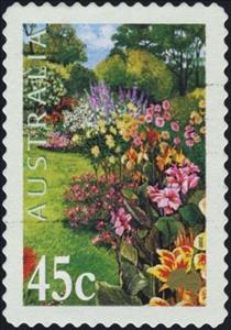 Stamp, Cannas, p. 11½x11, Australia,  , Flowers, Gardens, Plants (Flora)