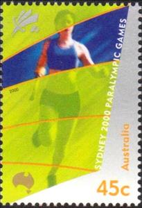 Stamp, Sprinting, Australia,  , Paralympics