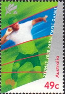 Stamp, Putting Shot, Australia,  , Athletics, Shot-put, Athletes, Paralympics